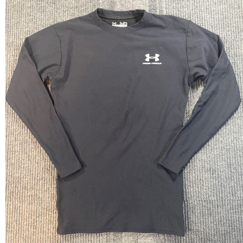 Under Armour ColdGear Compression Shirt Mens Medium Black Long Sleeve Base Layer